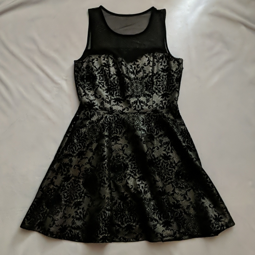 Black and silver dress